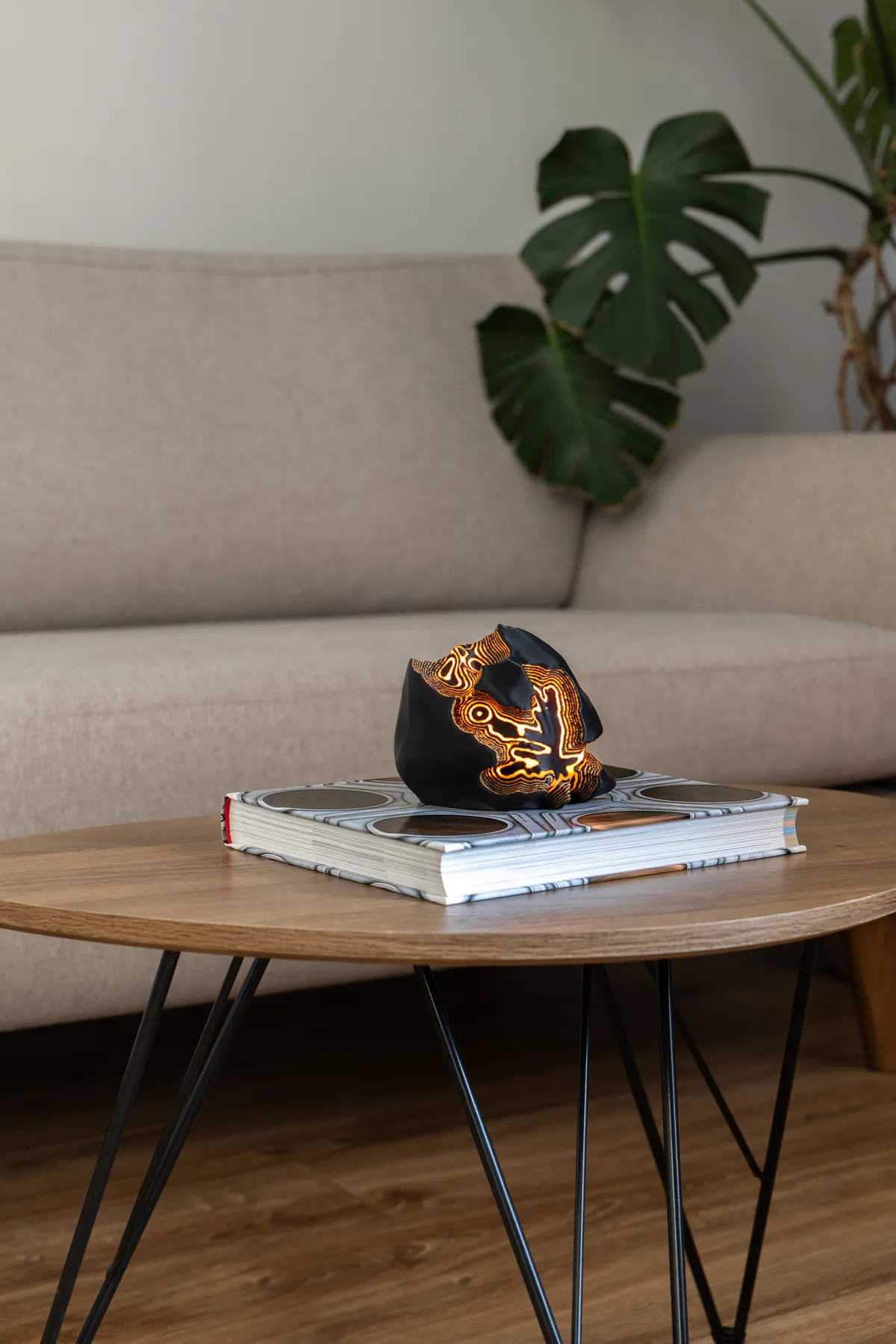 O12-s Fire Sculpted Mini Lamp - product image