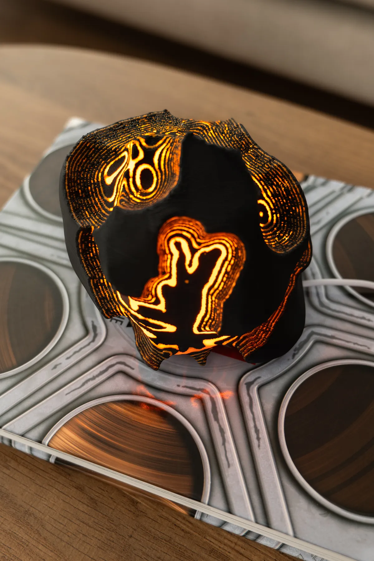 O12-s Fire Sculpted Mini Lamp - product image