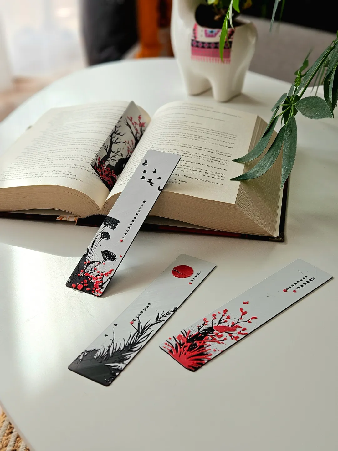 Red Blossom Bookmarks (Set of 4) - product image